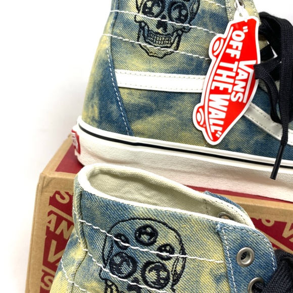 VANS Sk8-Hi Tapered Shoes High Top Denim Olive Men’s Size Sneakers VN0A5KRUY33 - Picture 7 of 9